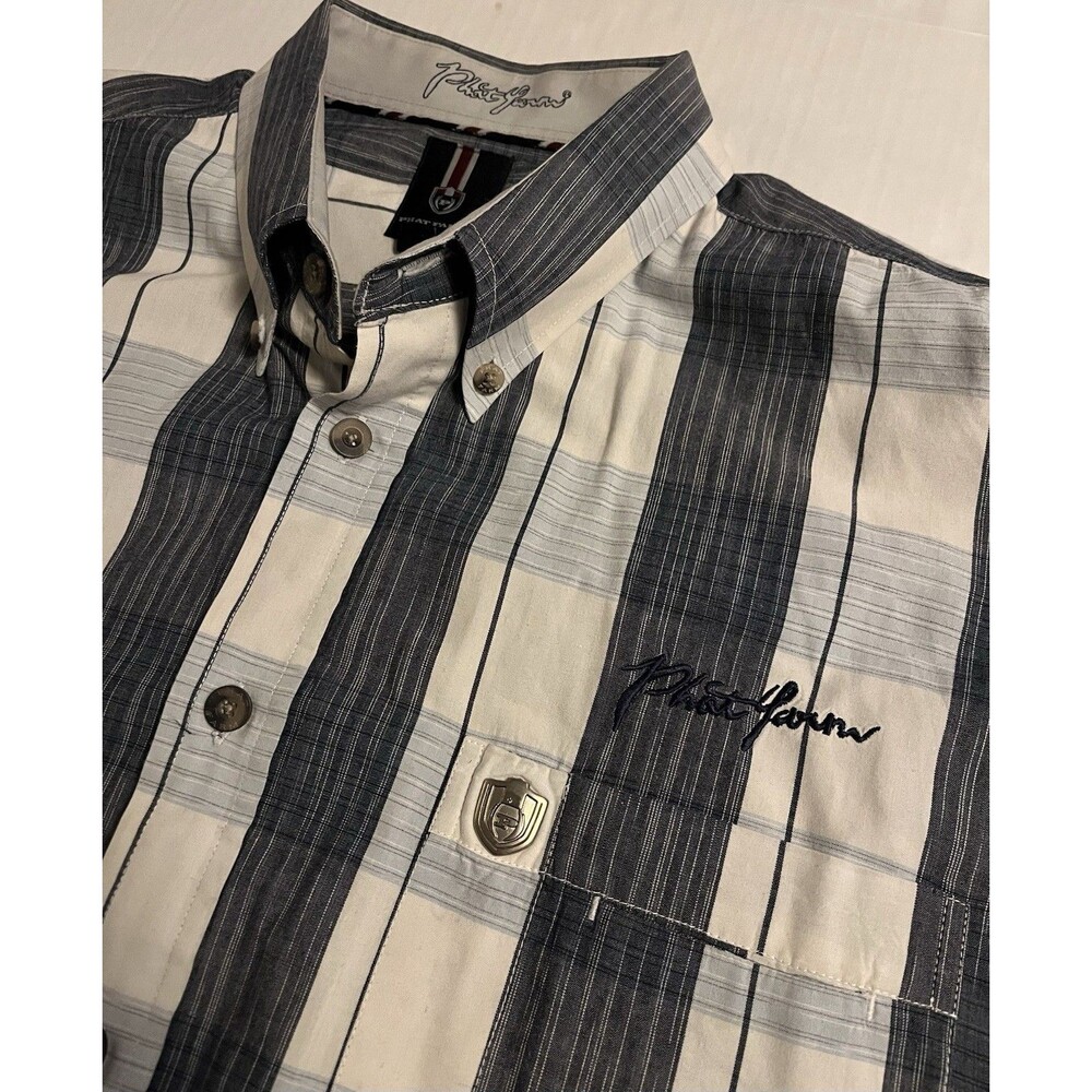 Phat Farm VINTAGE Striped Long Sleeve Button Shirt Mens 2XL XXL Hip Hop Urban